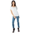 thumbnail image 2 of Vocal Womens Loose Studded Scoop Neck Short Sleeve Top (Small), 2 of 4