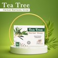 thumbnail image 3 of HERBOGANIC Tea Tree Oil Herbal Soap | Bar Soap with Essential Oils | Exfoliates Gently | Moisturises and Hydrates the Skin | All Natural | Equally Effective for Men and Women | 5 oz Bar | Pack of 3, 3 of 5