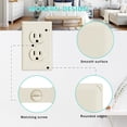 thumbnail image 6 of UCOMEN Almond Duplex Wall Plate, 1-Gang, 10-Pack for Electrical Outlets (4.57” x 2.8”), 6 of 6