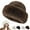 Brown, variant on Womens Winter Faux Fur Bucket Hat, Fur Hat For Women & Warm Faux Mink Plush Design, Fluffy Fisherman Fuzzy Bucket Hat with Soft Plush for Cold Weather