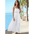 thumbnail image 2 of LASCANA Women's Ruffle Tie Back Maxi Dress Ruffles, 2 of 6
