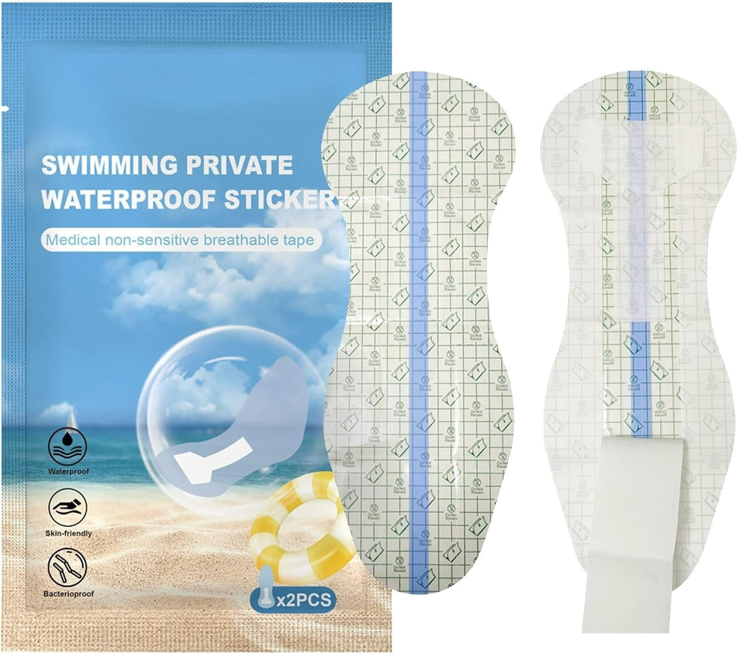 Chanana Waterproof Panti Liner for Swimming, PU Clear Swim Panti Liner, Swimming Panty Pads, Portable Swimwear Sticker for Beach, Spa, Swime