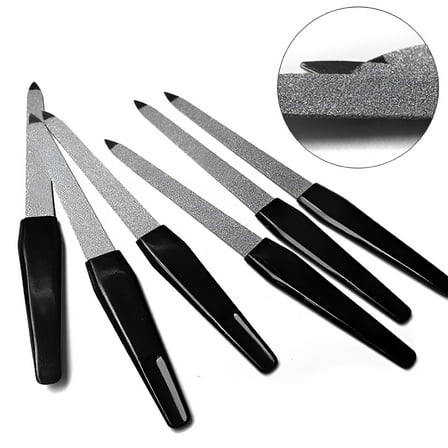 ACDANC 5Pcs Metal Double Sided Nail Files Strong Edge Manicure Pedicure Grooming Tool
