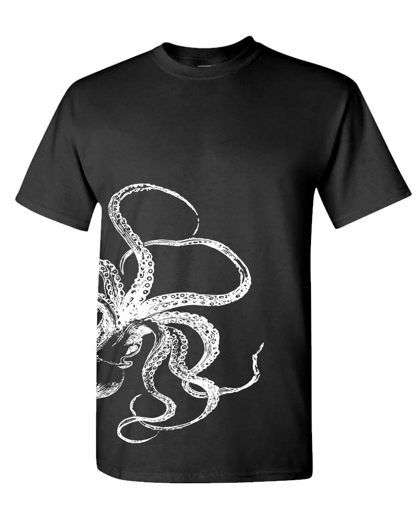 Kraken Loves Boat T-Shirt for Men Graphic Shirts for Women Unisex Shirt