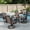 Brown, variant on ALAULM 7-Piece Patio Dining Table and Chairs Outdoor Dining Set for 6 Patio Dining Sets with Rectangular Metal Table with Umbrella Hole for Patio, Backyard, Garden-Grey