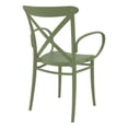 thumbnail image 6 of Compamia Cross XL Resin Outdoor Arm Chair Olive Green, Set of 2, 6 of 6