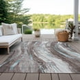 thumbnail image 6 of Addison Rugs Chantille Indoor/Outdoor Transitional Swirls Taupe Washable Rectangle Rug, 8' x 10', 6 of 6
