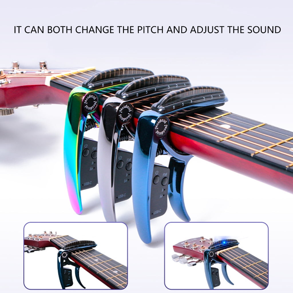 Ukulele Capo with Strong Spring Action Protects Neck Beginner Guitar Accessory Alloy Texture for Various Guitar Types