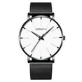 thumbnail image 3 of Jacenvly 2024 New Watches For Men Couple Men And Women Fashion Ultra Thin Watches Business Stainless Steel Mesh Quartz Watch Gifts For Him White, 3 of 5