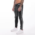 thumbnail image 2 of B91xZ Ripped Jeans for Men Casual Solid Stretch Skinny Ripped Pants,Gray XXXL, 2 of 5