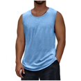 thumbnail image 2 of Cotton Blend Gym Shirts for Men Sleeveless Workout Tank Tops Oversized Loose Fit Breathable Running T-Shirts, 2 of 7