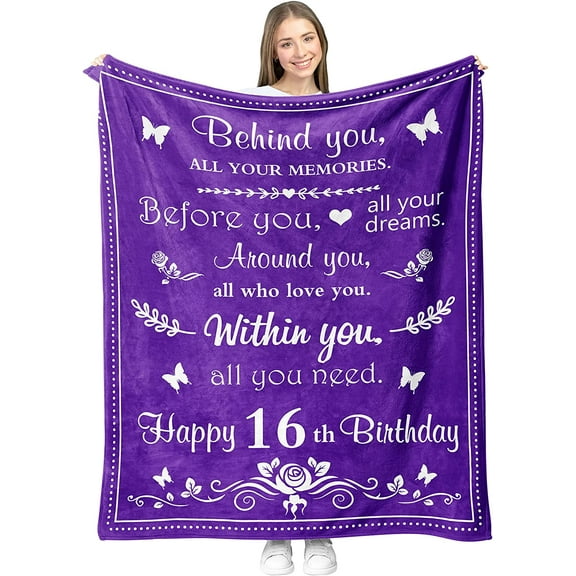 LHSHID 16 Year Old Girl Birthday Gift Ideas Sweet 16 Gifts Blanket 50"x60"