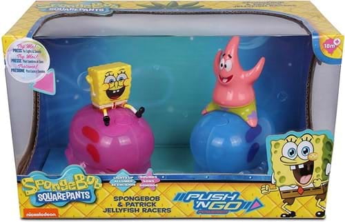 Stickers Spongebob Squarepants Jellyfish Toy Racers ~ 2 Pack Spongebob & Patrick Pull Back Jellyfish Racer Cars with Spongebob Coloring and More Spongebob Character Cars 