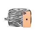 thumbnail image 3 of Daisy Rose Cosmetic Toiletry Bag PU Vegan Leather Travel Bag for Women - Zebra, 3 of 8