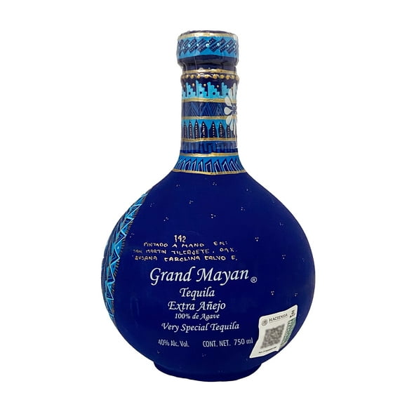 Tequila Grand Mayan Extra Añejo Cerámica Azul 750 ml Extra Añejo