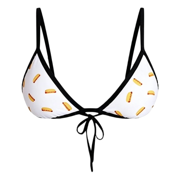 DHFJKG Womens Bikini Top Reversible Swimsuit Side Tie Triangle Bathing Suit Tops Pool Beach Resort Wear
