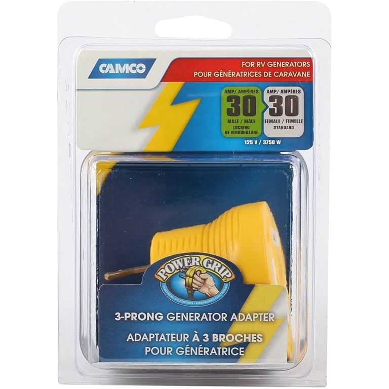 Camco 55333 RV 30 AMP 3-Prong Generator Adapter 014717553339 ;P