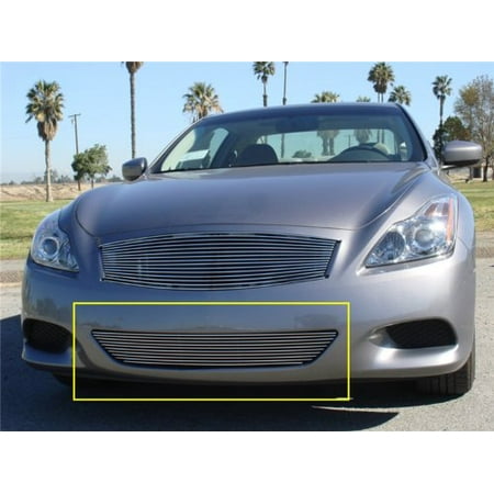 T-rex Vertical Bumper Billet Grille - TRex Grilles 25810 Horizontal Aluminum Polished Finish Billet Bumper Grille Overlay for Infiniti G37
