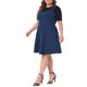 thumbnail image 4 of Vestido de mezclilla para mujer de tallas grandes Agnes Orinda con tirantes ajustables, vestido de mezclilla en línea A con bolsillos 3X azul oscuro, 4 of 6