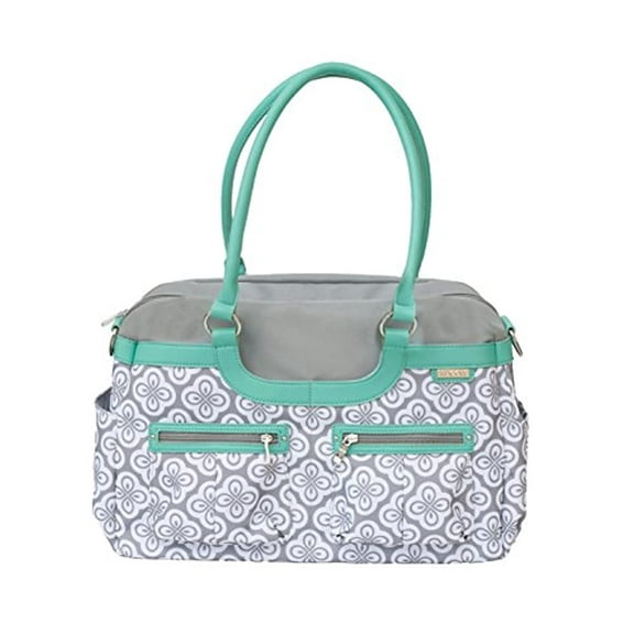 jj cole satchel diaper bag, azure infinity
