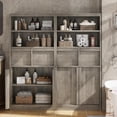 thumbnail image 7 of Tall Bathroom Cabinet, Floor Storage Cabinet with Doors & 2 Drawers, 51" H Tall Bathroom Organizer Cabinet Freestanding for Bathroom, Living Room, Kitchen & Pantry, 7 of 7