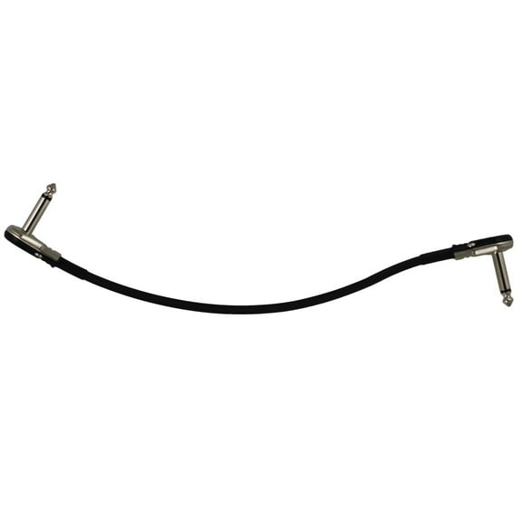 3 Ft S-Shape Castline Silver Mogami 2319 Guitar Pedal Board Patch Cable TS Low Profile Pancake Connector