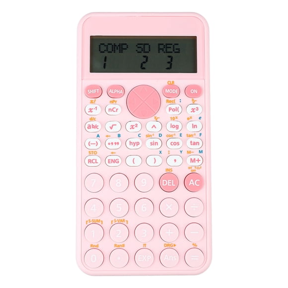 Calculadora científica con pantalla LCD de 2 filas y 240 funciones, calculadora de escritorio a batería para oficina, escuela y negocios