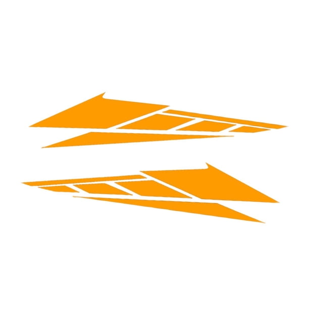 Pegatina Universal para carrocería de automóvil, calcomanías DIY, Material de PVC impermeable, autoadhesivo versátil para izquierda y derecha, 2 uds. Amarillo