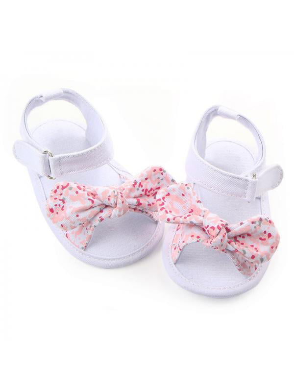 Minuya Newborn Baby Girl First Walkers Rose Flower Soft Sole Summer Shoes
