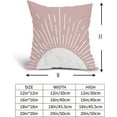 thumbnail image 6 of Boho Pillow Covers 16x16 Inch Pack of 2 Pink Bohemian Abstract Sun Sunrise Decorative Outdoor Throw Pillow Covers Farmhouse Pillowcase Square Linen Cushion Cover for Bedroom Sofa Couch Home Decor, 6 of 6
