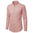thumbnail image 7 of sogami Men's Wrinkle Free Dress Shirt Band Collar Long Sleeve Button Down Formal Shirt, 7 of 7