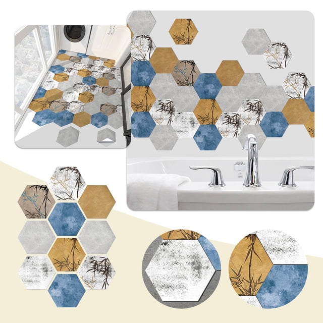 Cqxid Wall stickers Under $10 Simulation Tile Sticker Self Adhesive Crystal Film Wall Sticker Kitchen Bathroom Wall Board