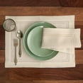 thumbnail image 3 of Solino Home Linen Placemats Set of 4 - Double Hemstitch Ivory Placemats 14 x 19 Inch - 100% Pure Linen Table Place Mats for Spring, Easter, Mothers Day, 3 of 5