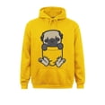 thumbnail image 4 of Sudadera con capucha de bolsillo con diseño de patas de pug, para amantes de los perros, para hombres y mujeres, regalo, para motociclistas, ropa gótica, 4 of 5