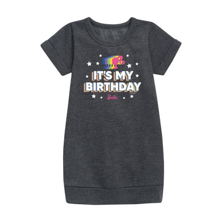 

Barbie - It s My Birthday - Toddler And Youth Girls Fleece Dress
