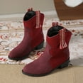 thumbnail image 6 of Mostsola Cowboy Boots for Women Pointy Toe Fashion Cowgirl Boots Heel Suede Western Booties, 6 of 8