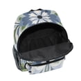 thumbnail image 6 of FORMRS School Backpack with Front Zippered Pocket 12" Student Travel Daypack, Green Floral, 6 of 6