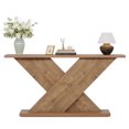 thumbnail image 3 of Tribesigns 63" Console Table, Farmhouse Wooden Couch Table Behind Sofa with Storage, Long Entryway Sofa Station, Rustic Console Stand with Base, Hallway Stand for Entryway, Living Room, Vintage Brown, 3 of 16