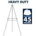 thumbnail image 2 of Quartet Aluminum Heavy Duty Display Easel, 66" Max. Height, Supports 45 Lbs., Silver, 2 of 8