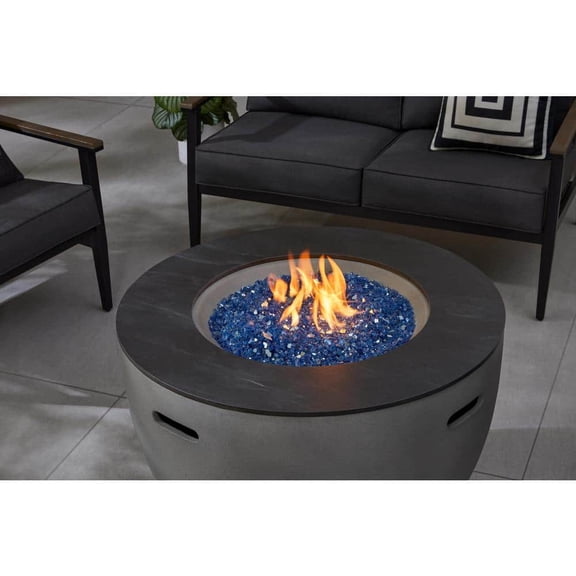 Hampton Bay 1/4 in. 10 lbs. Cobalt Blue Reflective Tempered Fire Glass