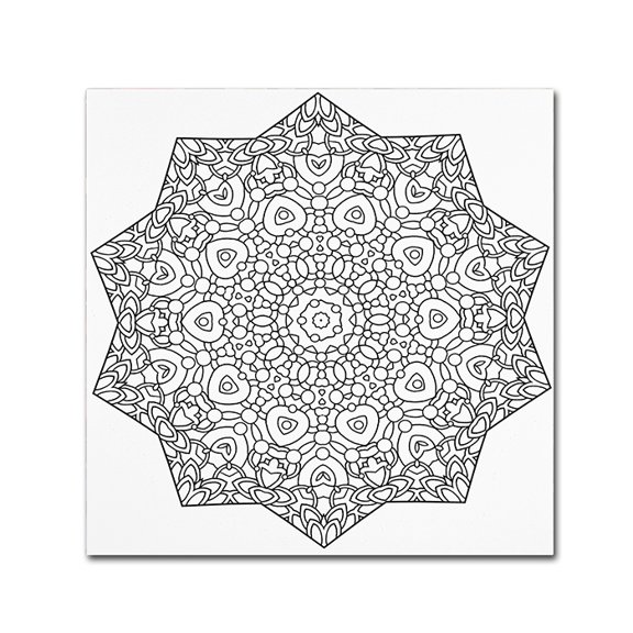 Kathy G. Ahrens 'Mixed Coloring Book 24' Canvas Wall Art 14 x 14