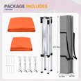 thumbnail image 6 of EAGLE PEAK 5 x 5 ft Straight Leg Outdoor Portable Canopy Tent with One Removable Sunwall,Orange, 6 of 11