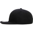 thumbnail image 3 of Solid Flat Brim Bill Fitted Baseball Cap, 3 of 6
