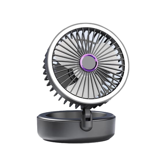 Gnwei 4 In 1 Portable Folding Fan with Light, Portable Clip on Fan, Camping Fan with LED Lights, Battery Operated Fan, USB Rechargeable for Desk, Tent, Treadmill, Stroller, Home