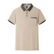 thumbnail image 5 of Blusa y camisa de manga corta con cuello vuelto para hombre, color liso, informal, con bolsillos y botones, blusa de manga corta con cuello vuelto, blusa de poliéster para hombre, 5 of 5