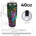 thumbnail image 3 of Geometry Dash Cute Car Cup Tumbler with Handle & Straw 40 Oz Cupholder Water Bottle Insulated Stainless Steel Cup, 3 of 8
