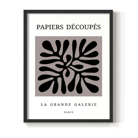 Matisse CCCXCV in Black Solid Wood 8 x 10 Framed Print