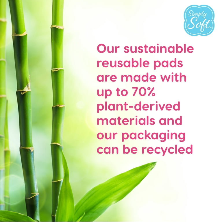 Simply Soft Reusable Cotton Rounds, Makeup Remover Pads for All Skin Types, 14 Count with Washable Mesh Bag