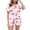 105Pink315, variant on MEZZALL Women Pajama Sets Heart Bow Printed Home Wear Loose Comfortable Casual Short Sleeve Lapel Button Shirts Tops With Shorts 2 Piece Trendy Sleepwear