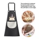 thumbnail image 4 of Bewildely Delantal Dido ajustable PVC sin mangas delantal correa cocina babero accesorio de cocina Herramientas y accesorios para hornear Normales Schwarz und Grau, 4 of 6